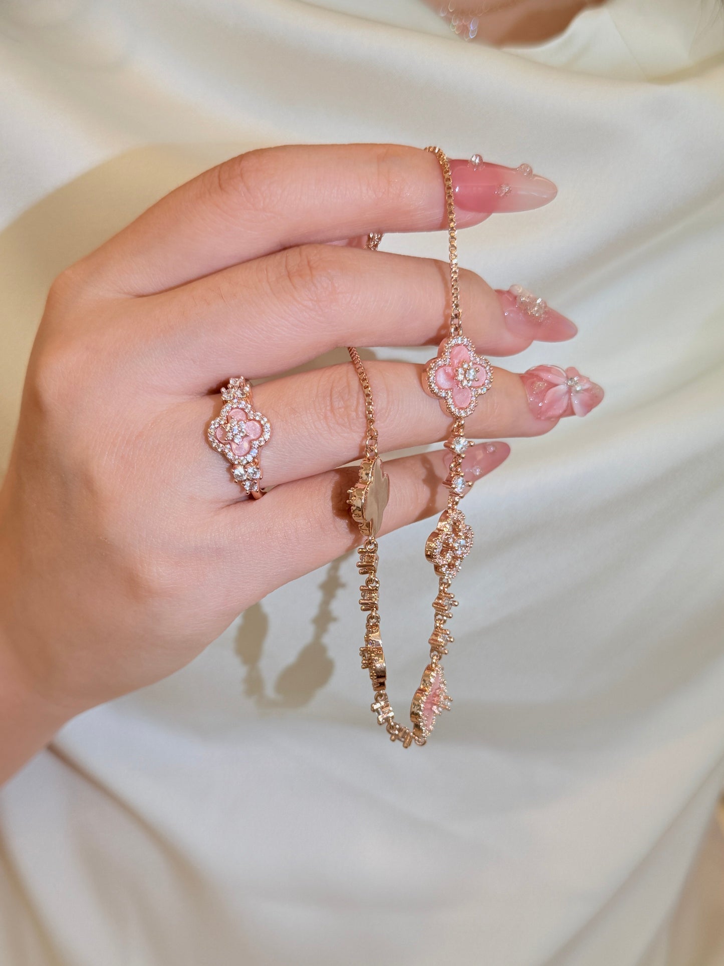 Sakura Diamond Bloom Bracelet