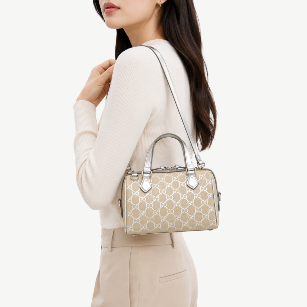 Gucci GG Emblem Small Boston Bag