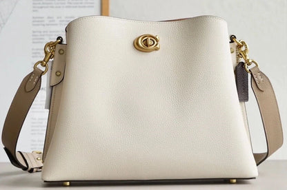 COACH Willow Shoulder Bag White Women's Bags