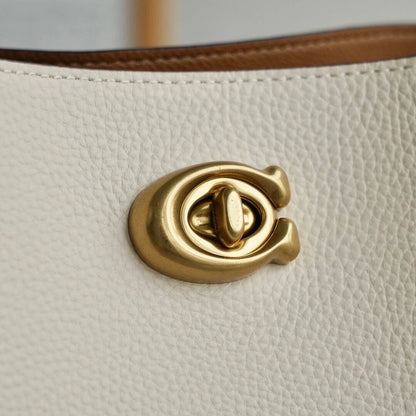 COACH Willow Shoulder Bag White Women's Bags