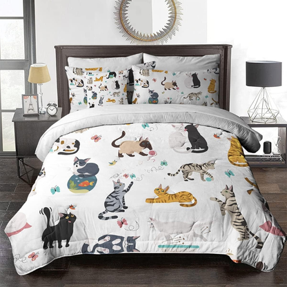 Cat Quilt Set