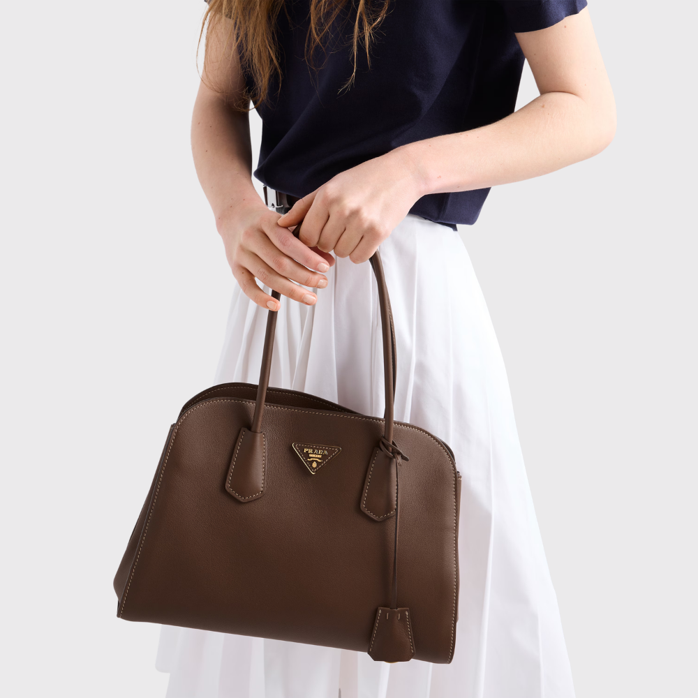 Prada Medium Leather Tote Bag
