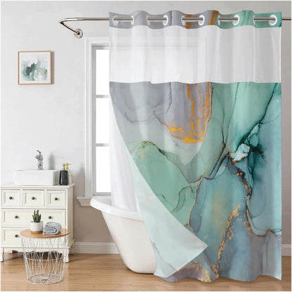(Size Variants)Snap In Shower Curtain