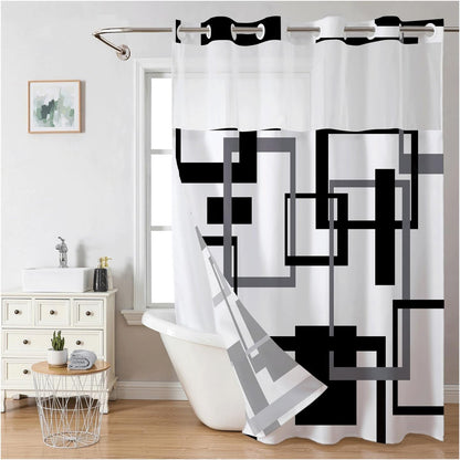 (Size Variants)Snap In Shower Curtain