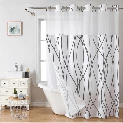 (Size Variants)Snap In Shower Curtain