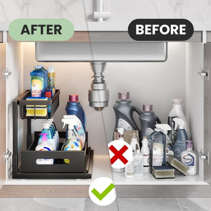 L-Shaped Under Sink Organizer