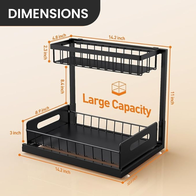 L-Shaped Under Sink Organizer