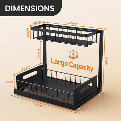 L-Shaped Under Sink Organizer