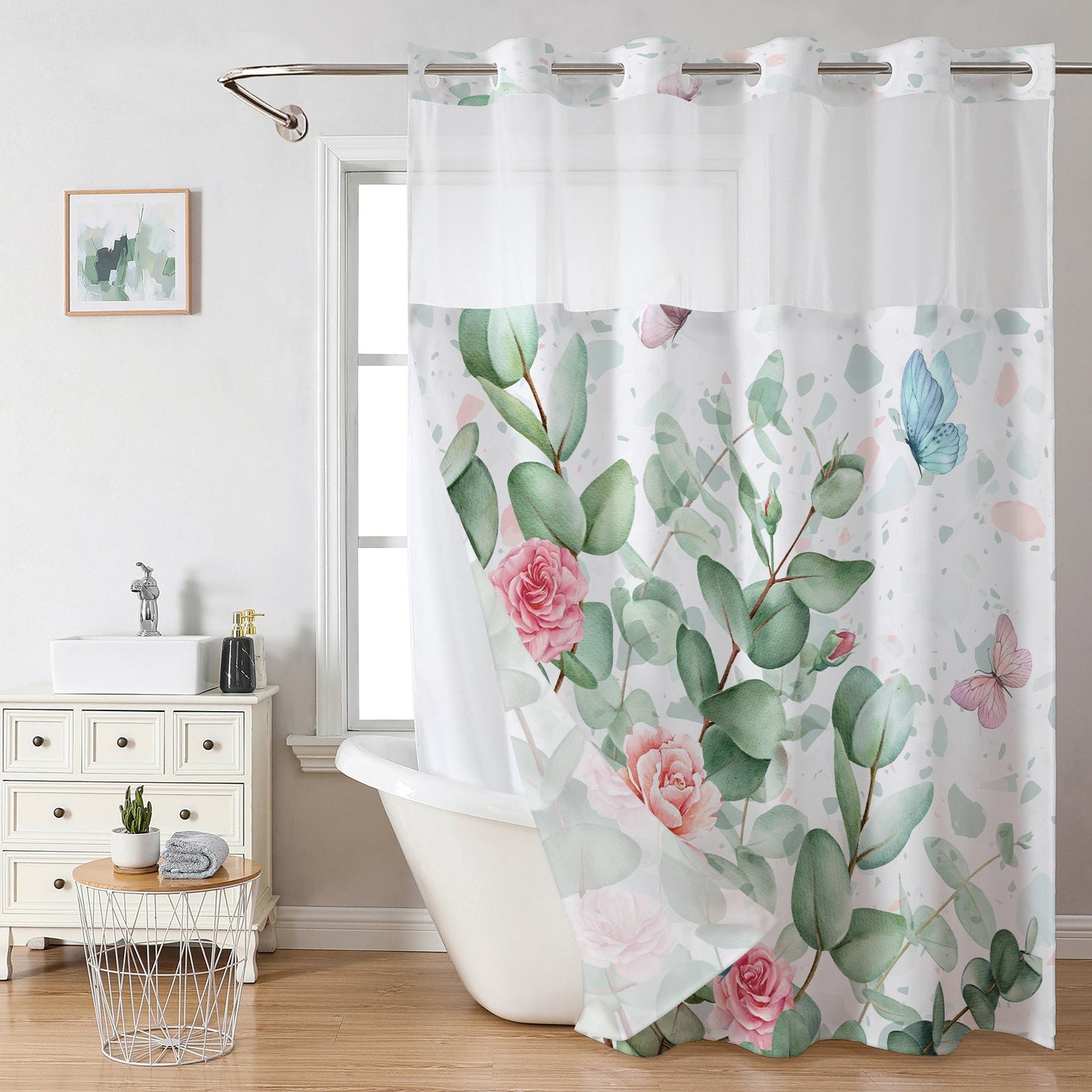 Snap In Shower Curtain