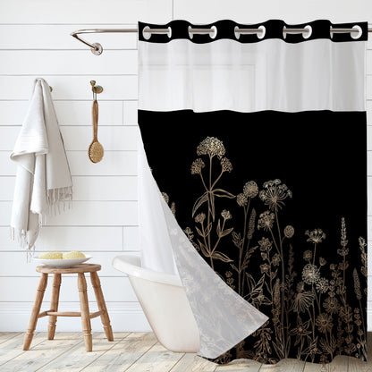 Snap In Shower Curtain