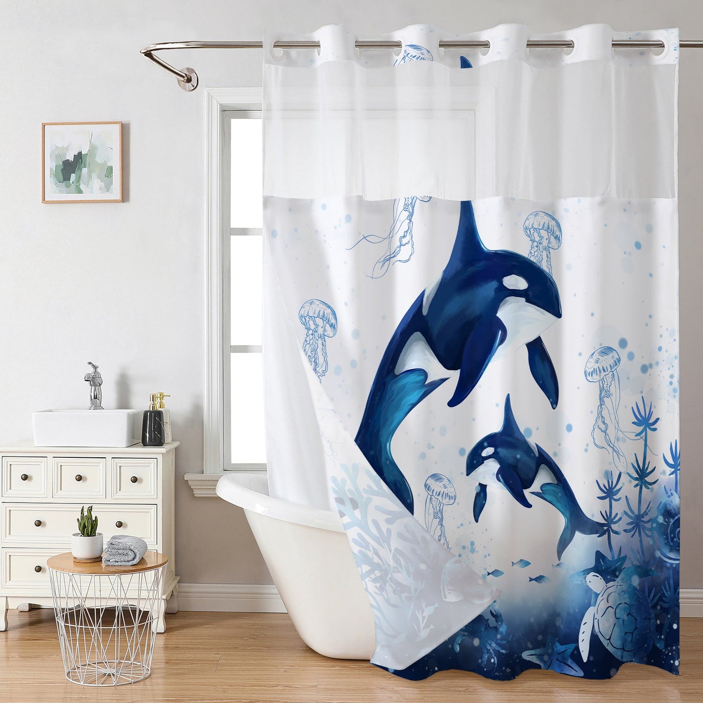 Snap In Shower Curtain