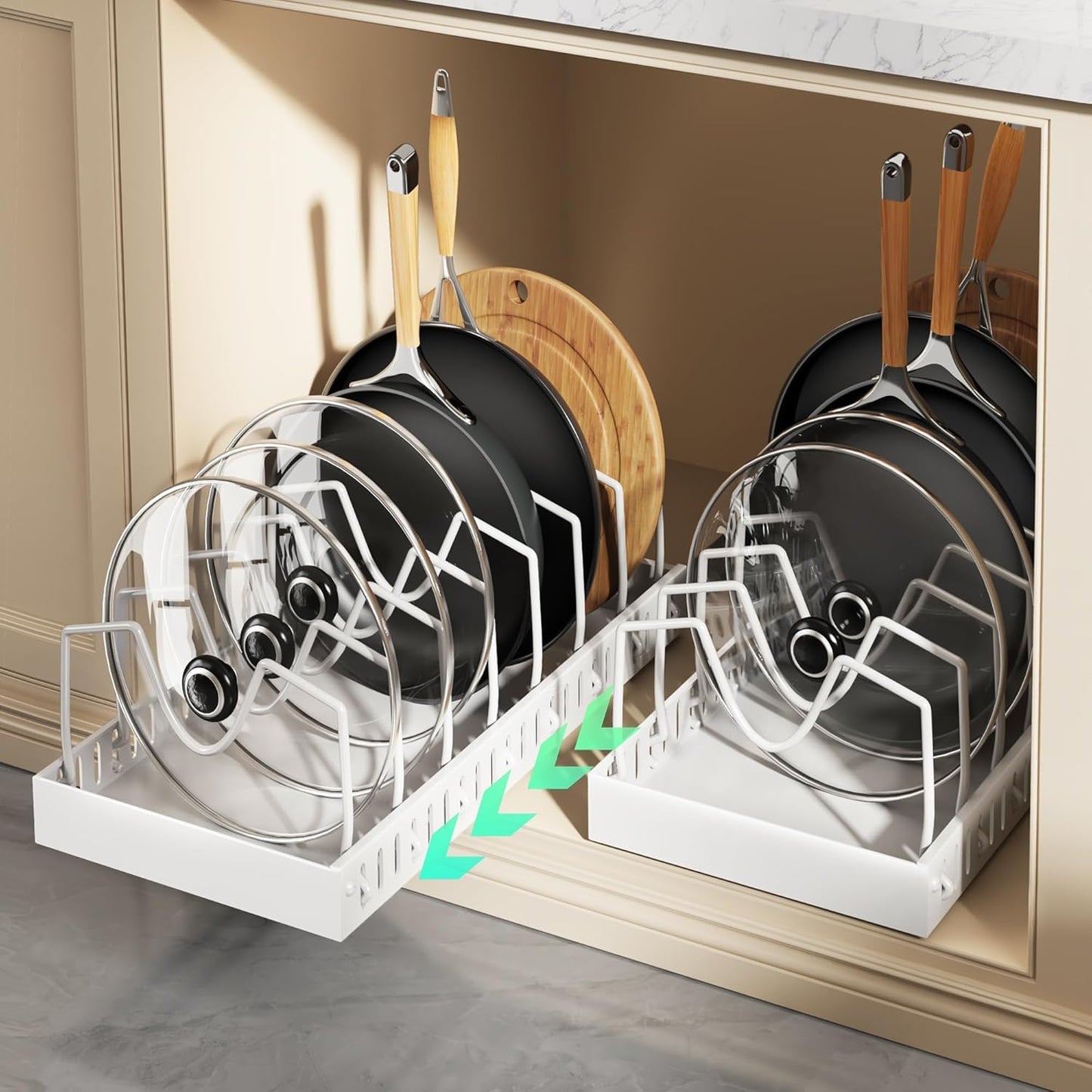 Slide Out Pots & Pans Organizer