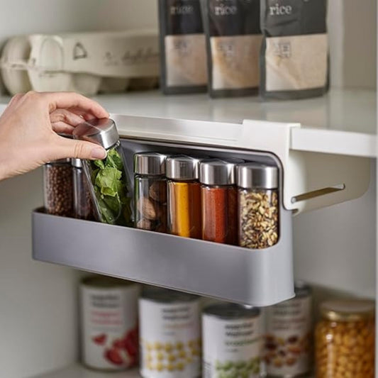 Under-Shelf Spice Rack Organizer
