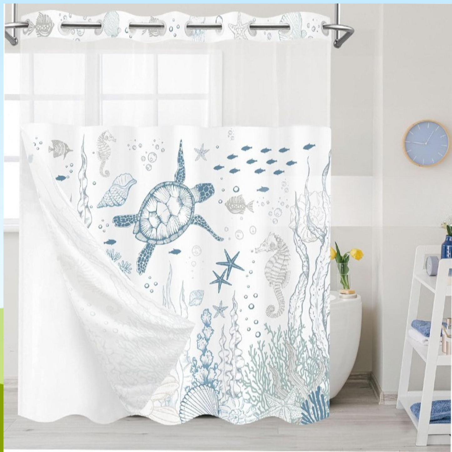 Snap In Shower Curtain