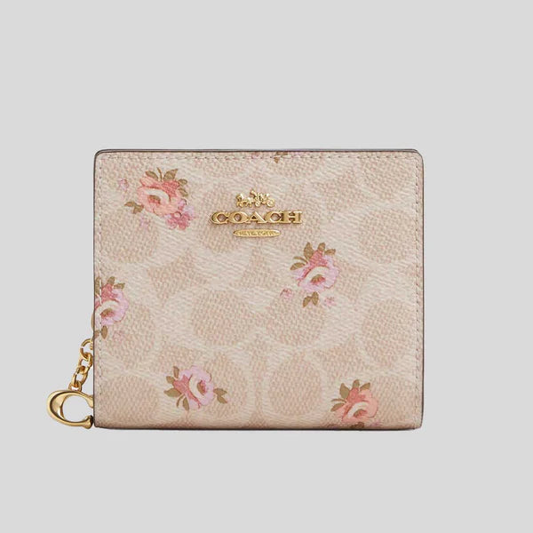 Coach Snap Wallet Floral Print