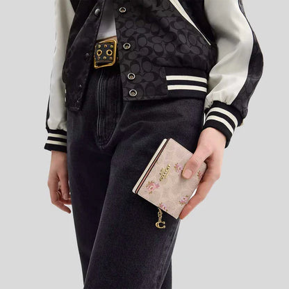 Coach Snap Wallet Floral Print