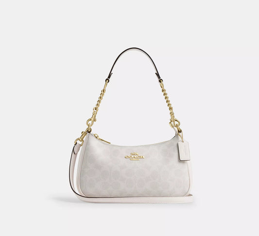 Coach Teri Shoulder Bag - White & Pink