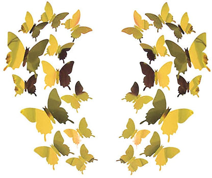 Butterfly Mirror Wall Decor (12 Pieces)