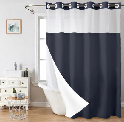 (Size Variants)Snap In Shower Curtain