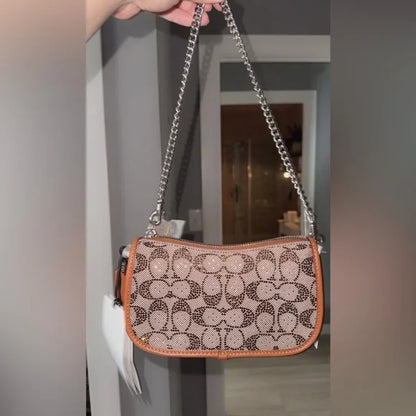 Crystal Signature Jacquard Swinger 20 with Chain