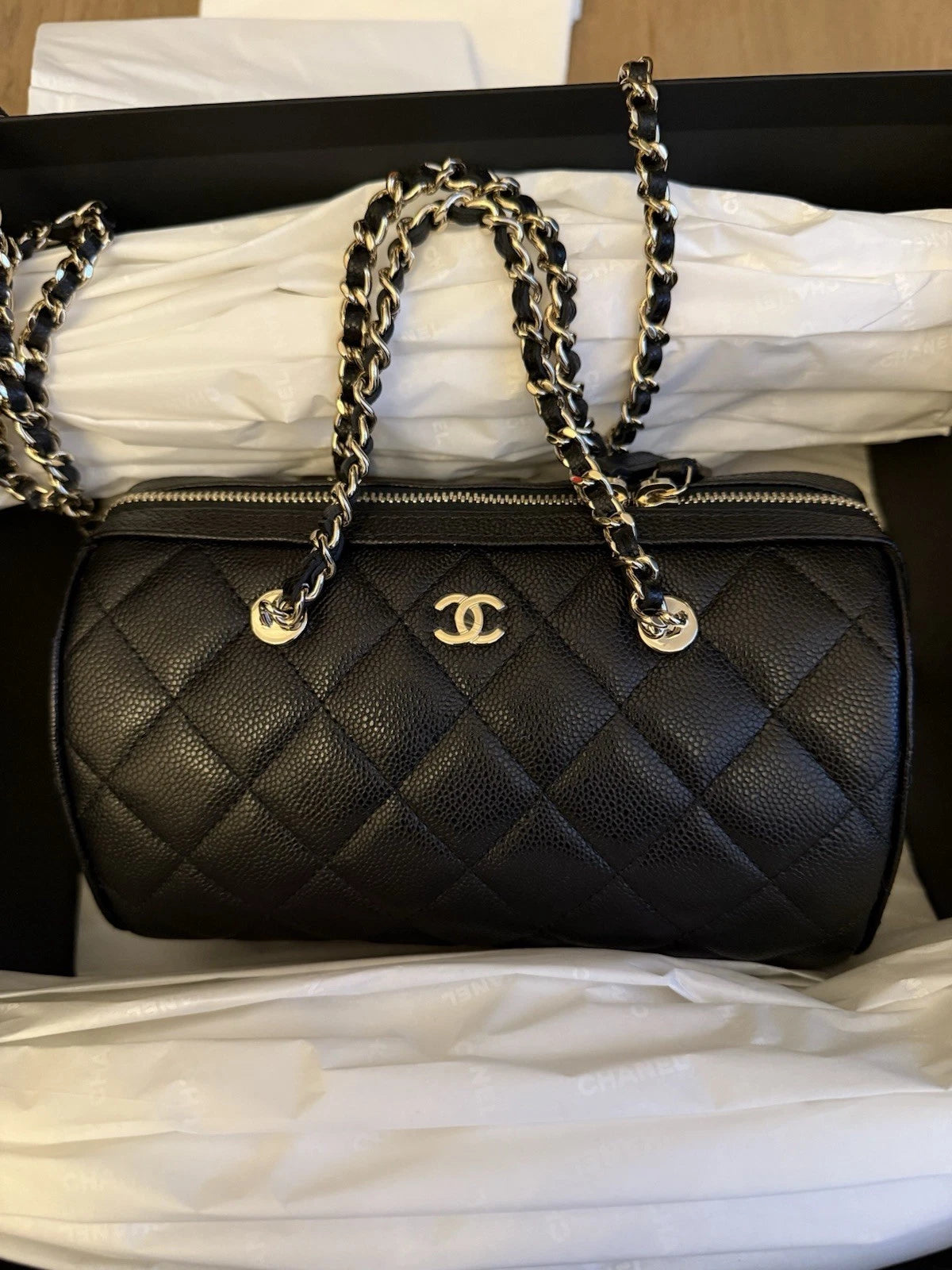 Chanel Black Crossbody Bowling Bag